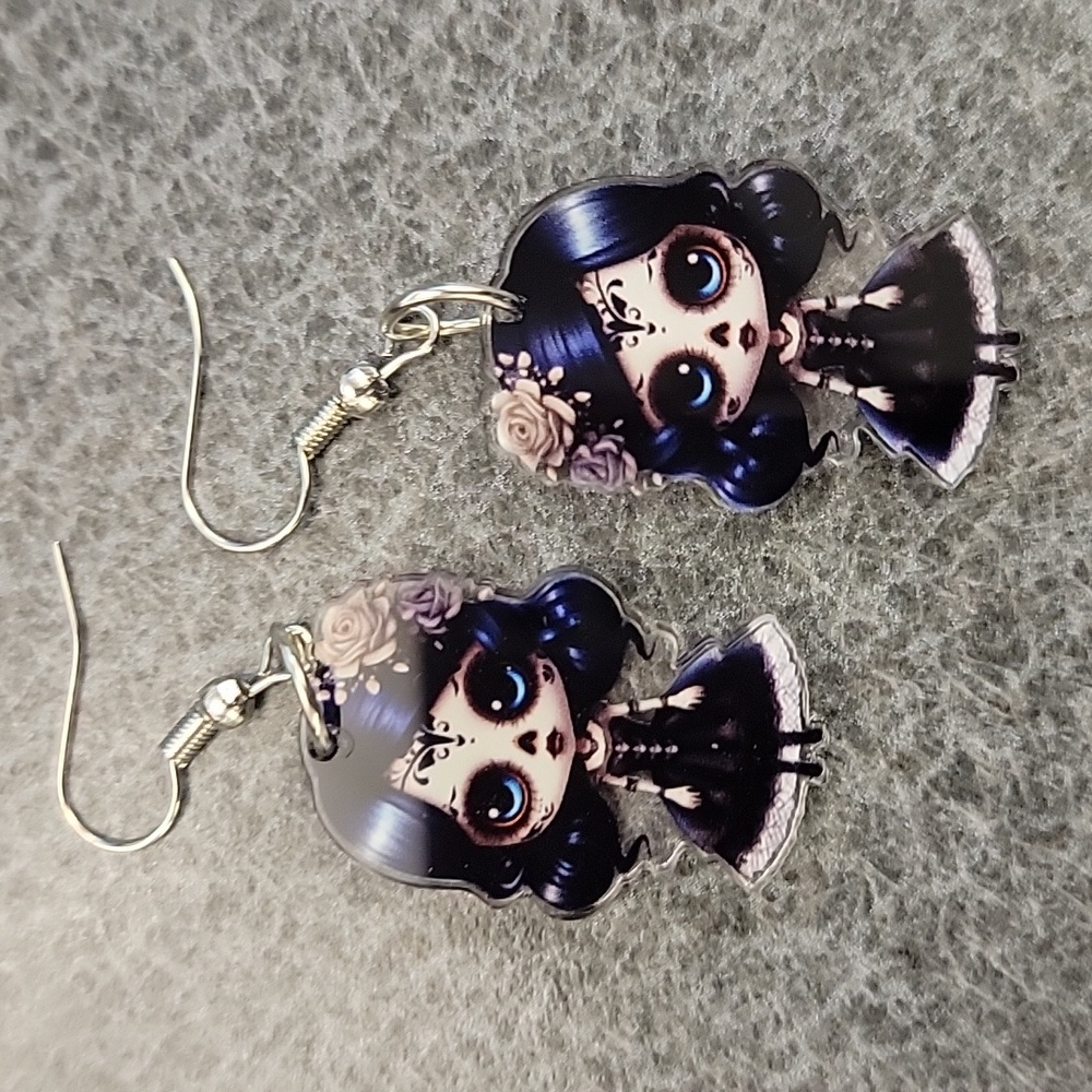 Sugar Skull Doll Earrings